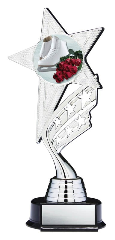 Helix Series Figure Skating Trophy with Stars, 8 1/2