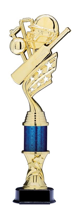 Helix Series Gold Trophy with Stars Column, 13