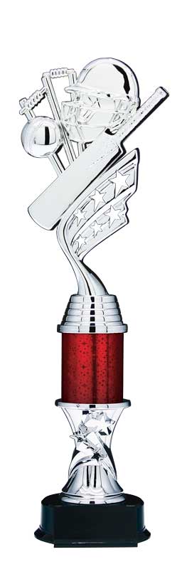 Helix Series Silver Trophy with Stars Column, 13