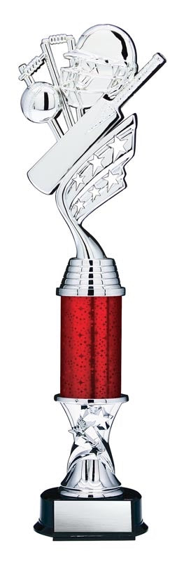 Helix Series Silver Trophy with Stars Column, 14