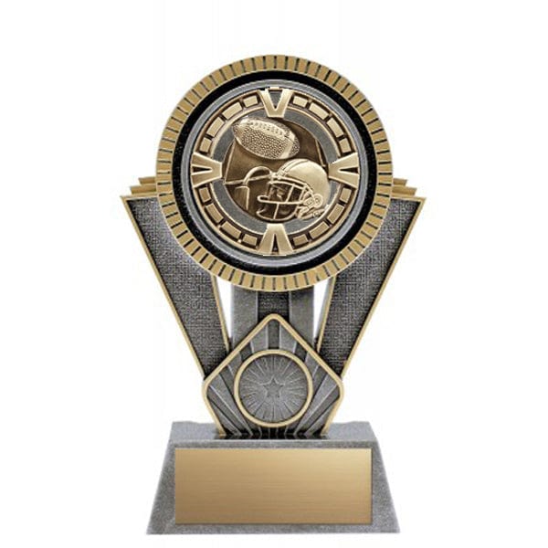 Football Apex Varsity Antique silver and gold trophy 5–7 inch