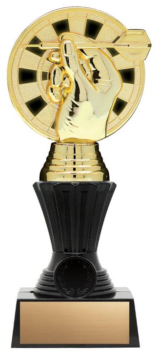 3-D Nexus Twister Gold Darts on Large Black Base, 8.5