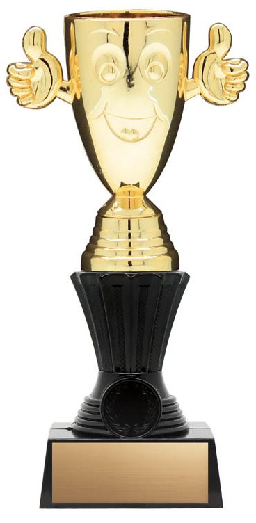 3-D Nexus Twister Gold Cup on Large Black Base, 8.5