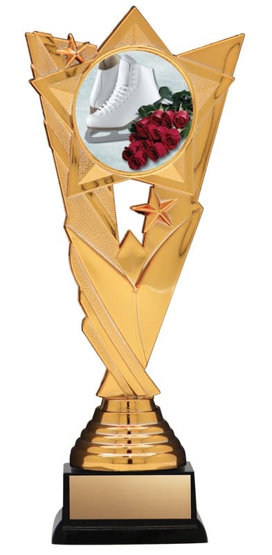 Figure Skating Victory Insert Trophy, Bronze 8 1/2