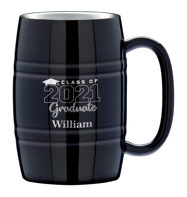 14 oz Double Wall Beer Mug, Black – view 2