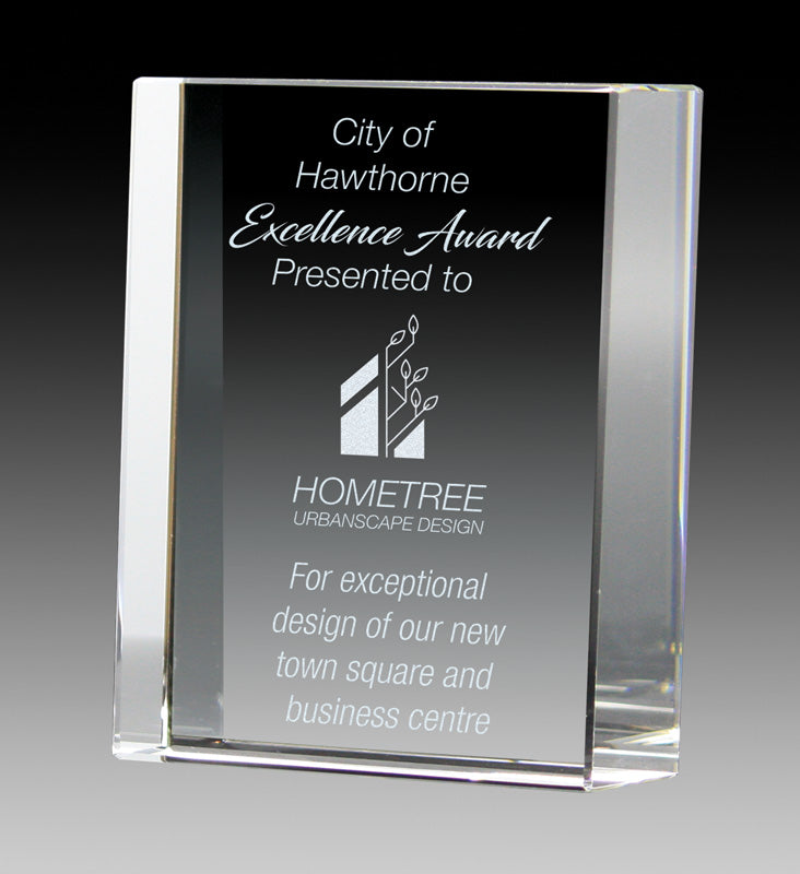 Regal Series Crystal Square Billboard Crystal Award – view 2