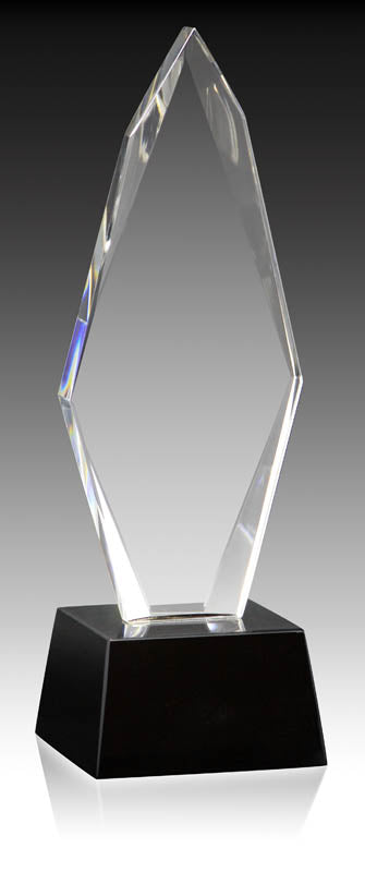 Regal Series Crystal Arrowhead with Black Base 8.5