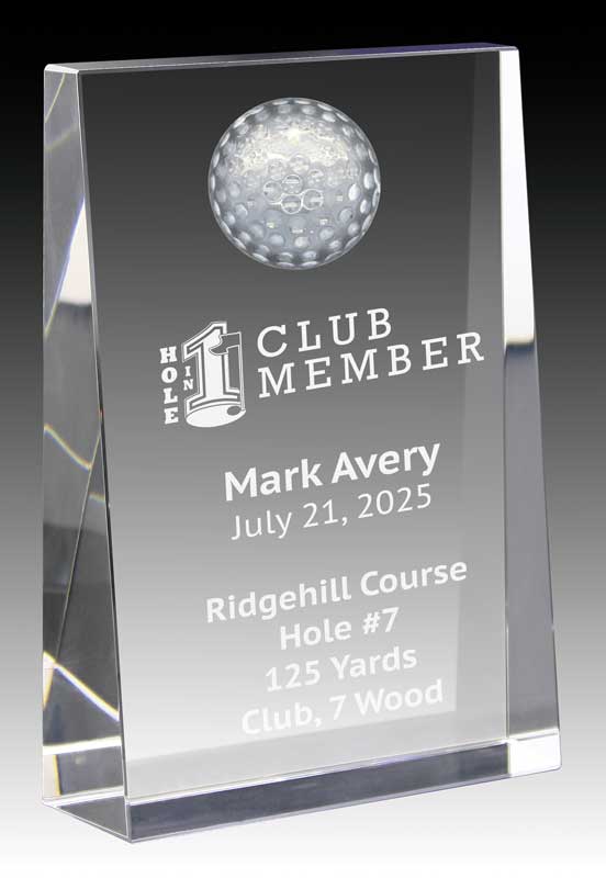 Golf Crystal Award, Wedge 4
