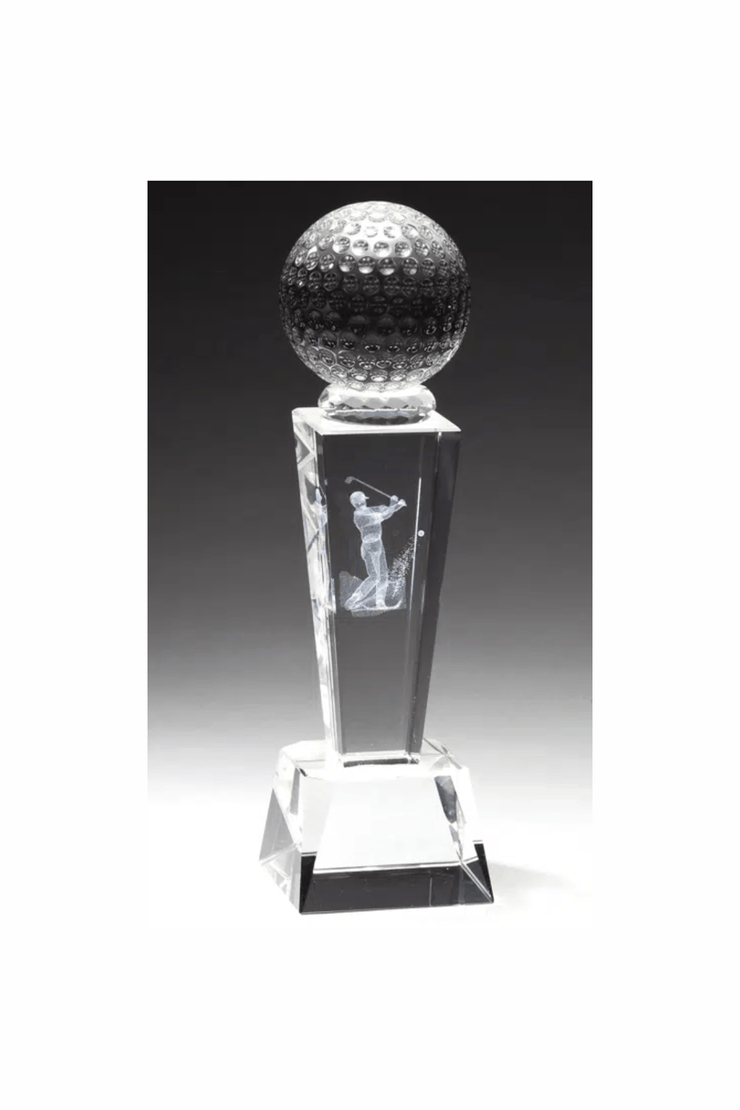 Glass Golf 3D Collegiate Series - Golf Male (A5104) Golf Discount Trophy