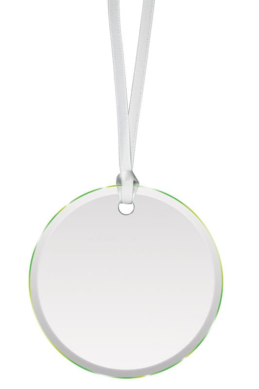 Glass Ornament Clear Round W Bevel 3 1/4