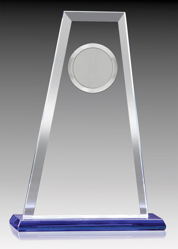 Glass Summit Clear with Blue Base, 10.75