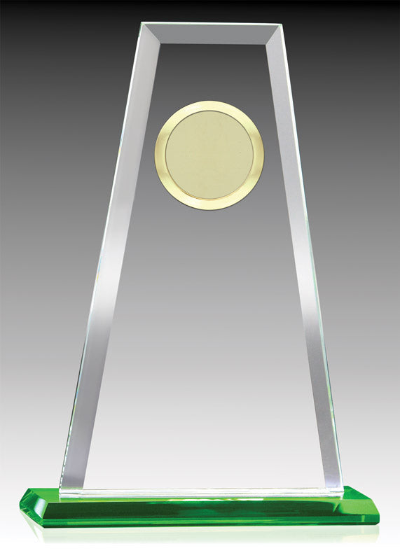 Glass Summit Clear with Green Base, 10.75