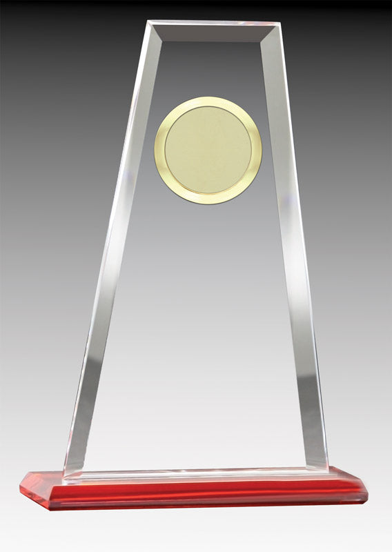 Glass Summit Clear with Red Base, 10.75