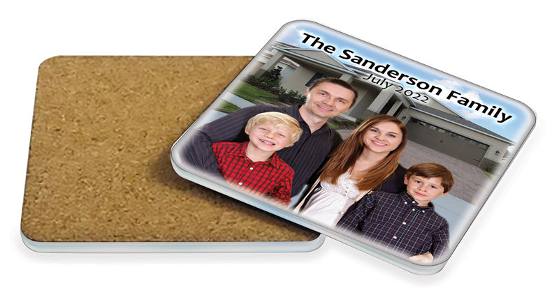 Coaster Square Sub Acrylic with Cork – view 2