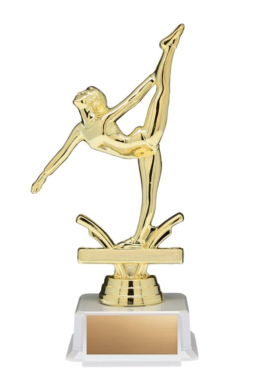 Gymnastics Figure on Base, 6 1/2