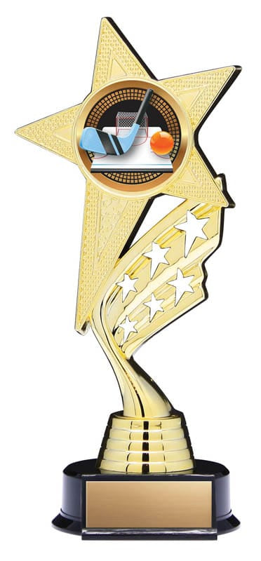 Helix Series Ball Hockey Trophy with Stars, 8 1/2