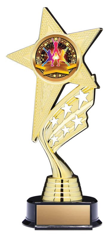 Helix Series Cheer Trophy with Stars, 8 1/2