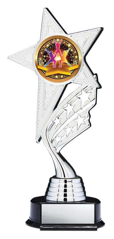 Helix Series Cheer Trophy with Stars, 8 1/2
