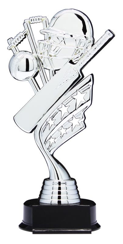 Helix Series Cricket Trophy with Stars, 8 1/2