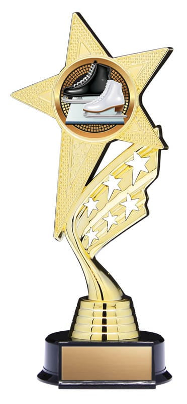 Helix Series Figure Skating Trophy with Stars, 8 1/2