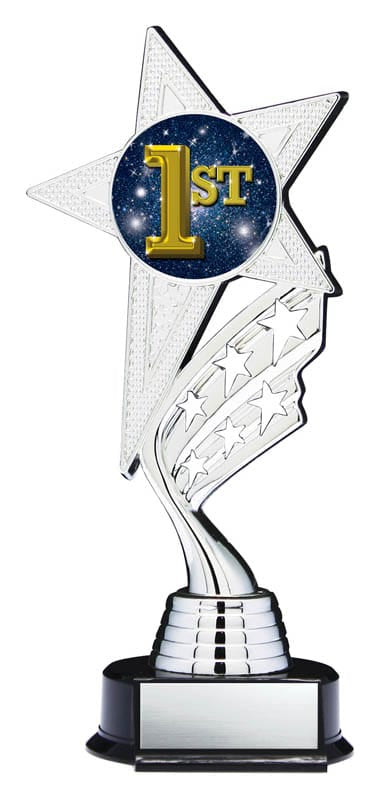 Helix Series First Place Trophy with Stars, 8 1/2