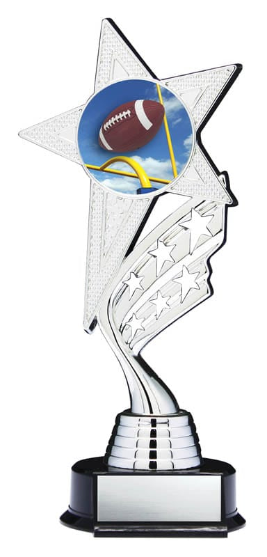 Helix Series Football Trophy with Stars, 8 1/2