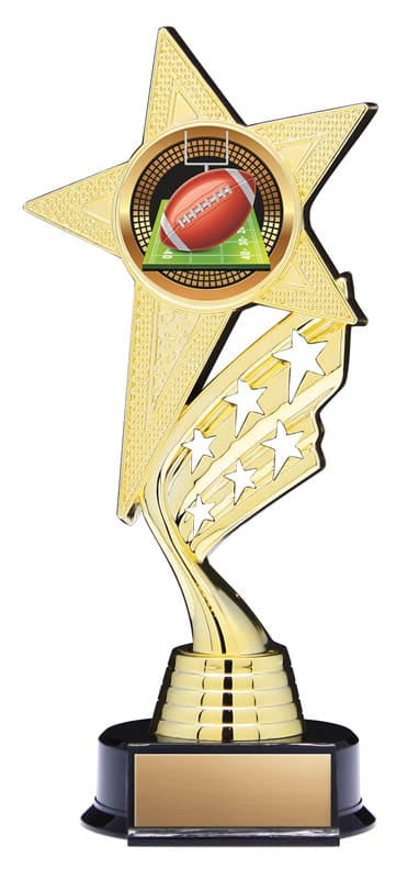Helix Series Football Trophy with Stars, 8 1/2