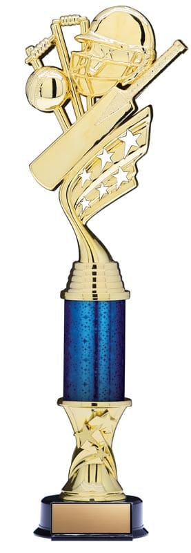 Helix Series Gold Trophy with Stars Column, 14