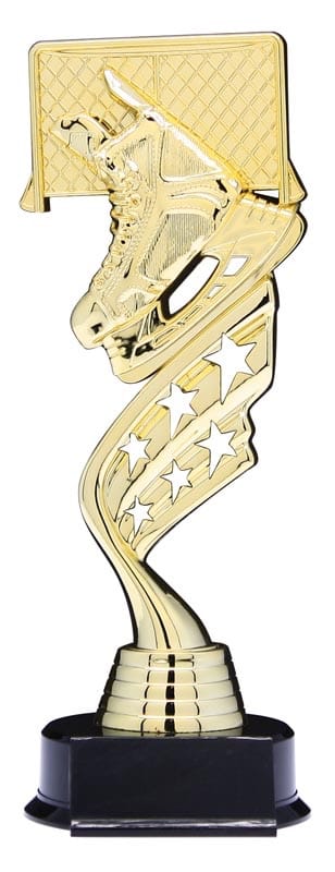 Helix Series Hockey Trophy with Stars, Sculpted Figure, 8 1/2