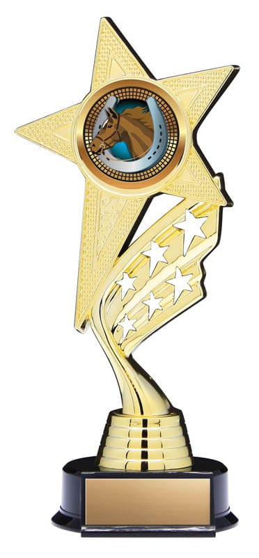 Helix Series Horse Trophy with Stars, 8 1/2