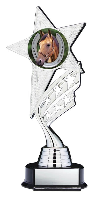 Helix Series Horse Trophy with Stars, 8 1/2
