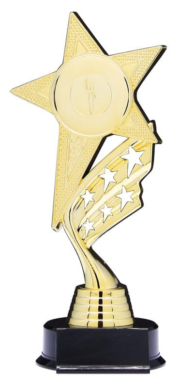Helix Series Insert Holder Trophy with Stars, 8 1/2
