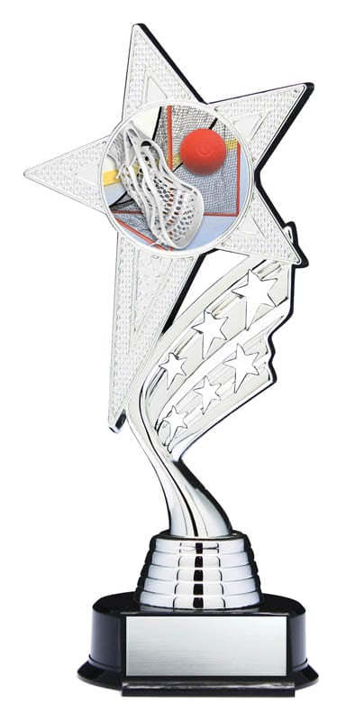 Helix Series Lacrosse Trophy with Stars, 8 1/2