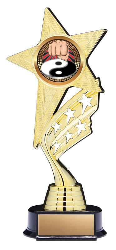 Helix Series Martial Arts Trophy with Stars, 8 1/2