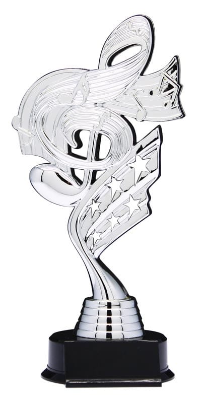 Helix Series Music Trophy with Stars, Sculpted Figure, 8 1/2