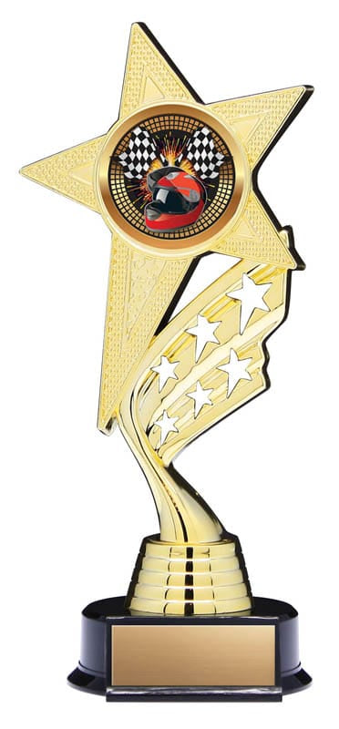 Helix Series Racing Trophy with Stars, 8 1/2