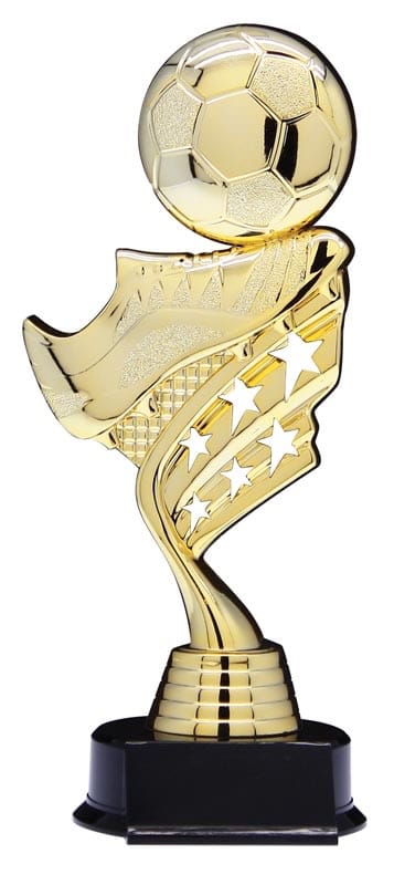 Helix Series Soccer Trophy with Stars, Sculpted Figure, 8 1/2