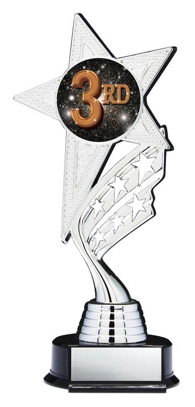 Helix Series Third Place Trophy with Stars, 8 1/2