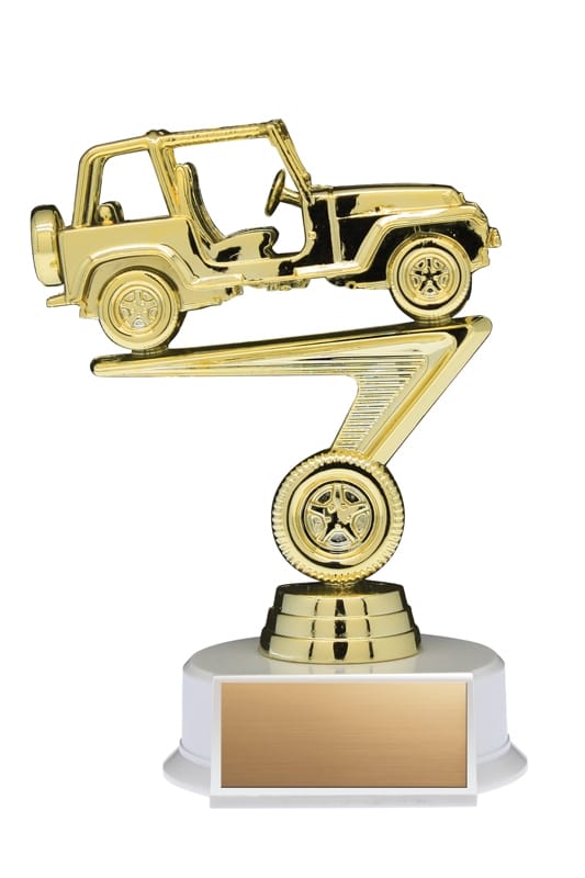 Jeep Figure on White Base, 6