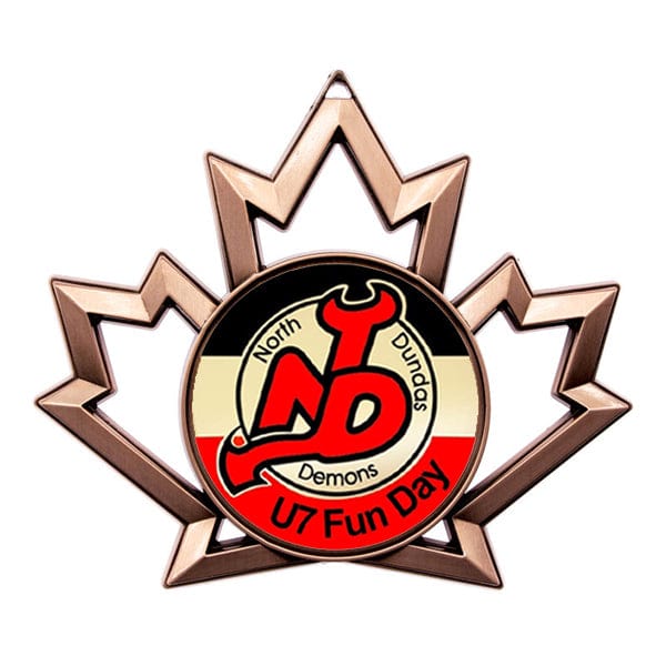 Maple Leaf Wide bronze Logo insert medallion 4 inch