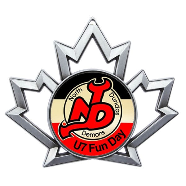 Maple Leaf Wide silver Logo insert medallion 4 inch
