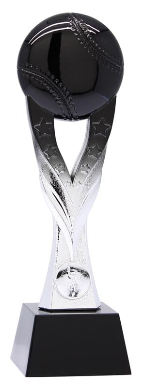 Meridian Baseball Fusion Black/Bright Silver Resin Award 10 1/4
