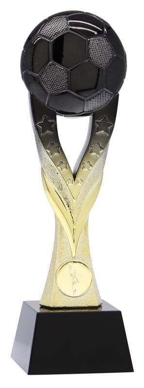Meridian Soccer Fusion Black/Bright Gold Resin Award 10 1/4