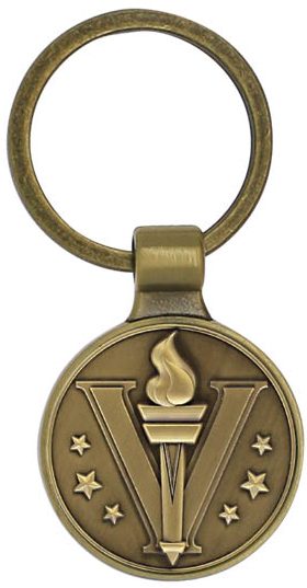 Key Chain Round Gold With Matrix Series Insert – main view