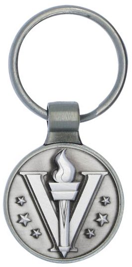 Key Chain Round Silver With Matrix Series Insert – main view