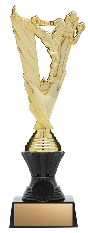 Mma Figure on Black Riser, Victory Series, Gold, 11
