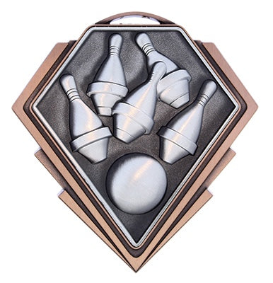 Diamond Series 5 Pin Bowling Medal – view 4
