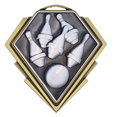 Diamond Series 5 Pin Bowling Medal – main view