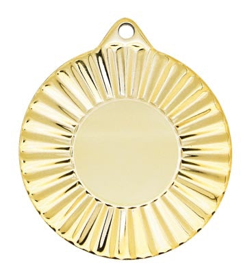 Sunburst Insert Medal with Bright Plated Finish, 2