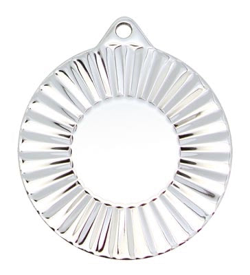 Sunburst Insert Medal with Bright Plated Finish, 2